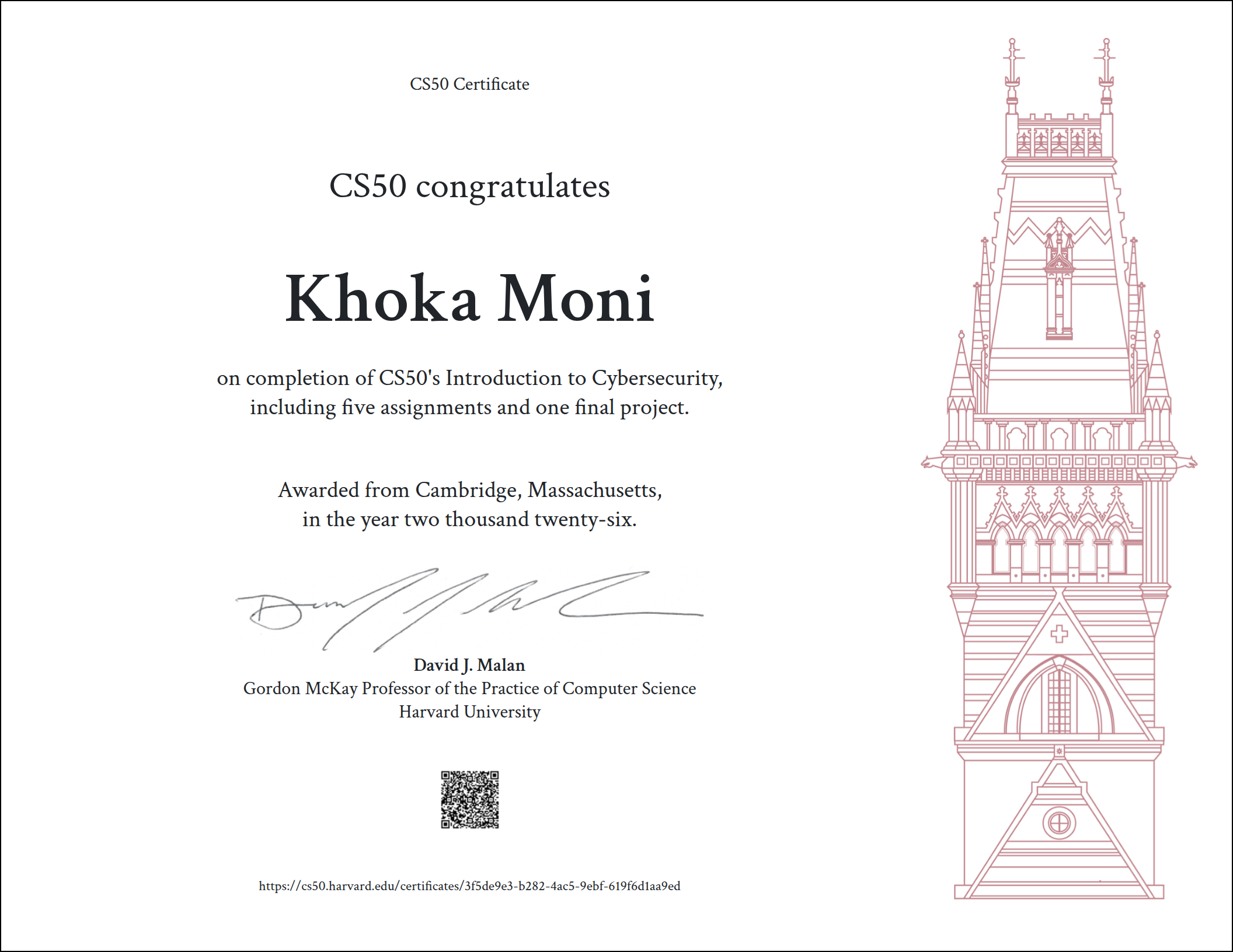 CS50's Introduction to Cybersecurity Certificate